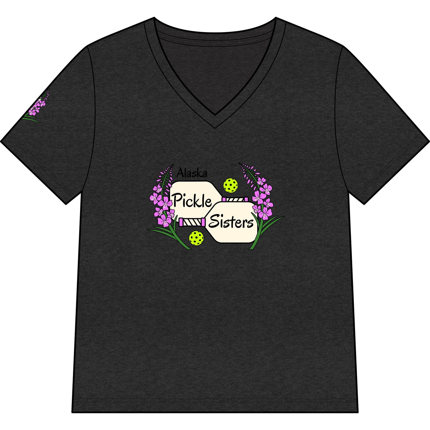 Pickle Sisters V-Neck Tee
