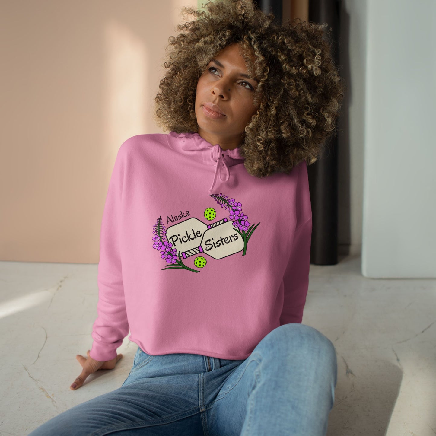 Pickle Sisters Crop Hoodie