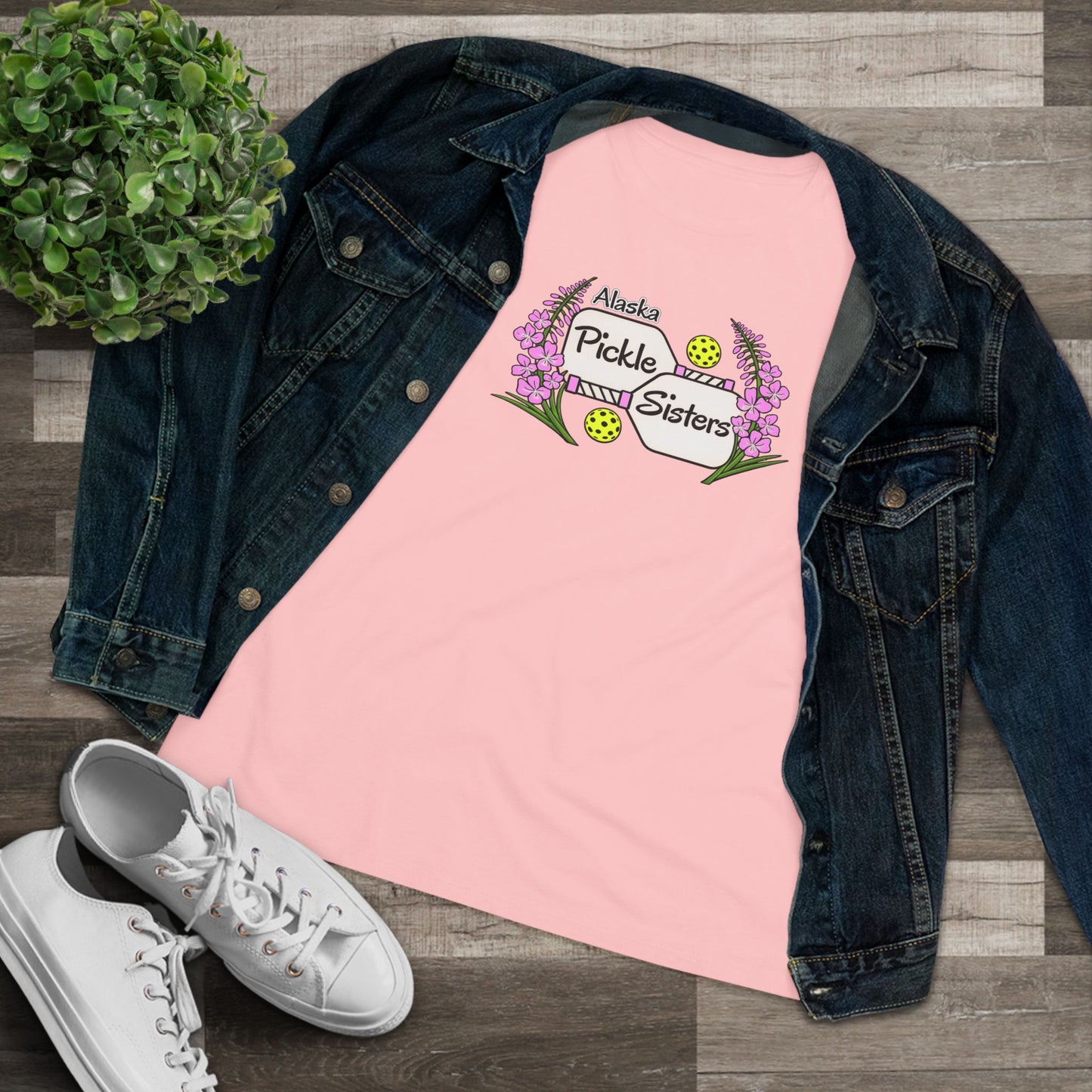 Alaska Pickle Sisters Tee — Logo Women's Cotton T-Shirt