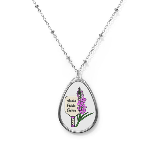 Oval Pickle Sister Necklace