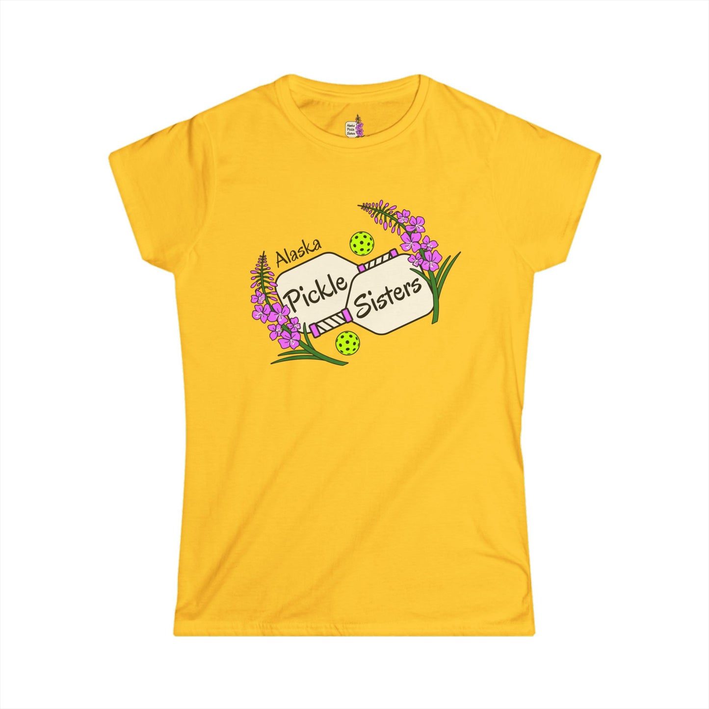 Pickle Sisters T‑Shirt — Alaska Floral Pickleball Tee