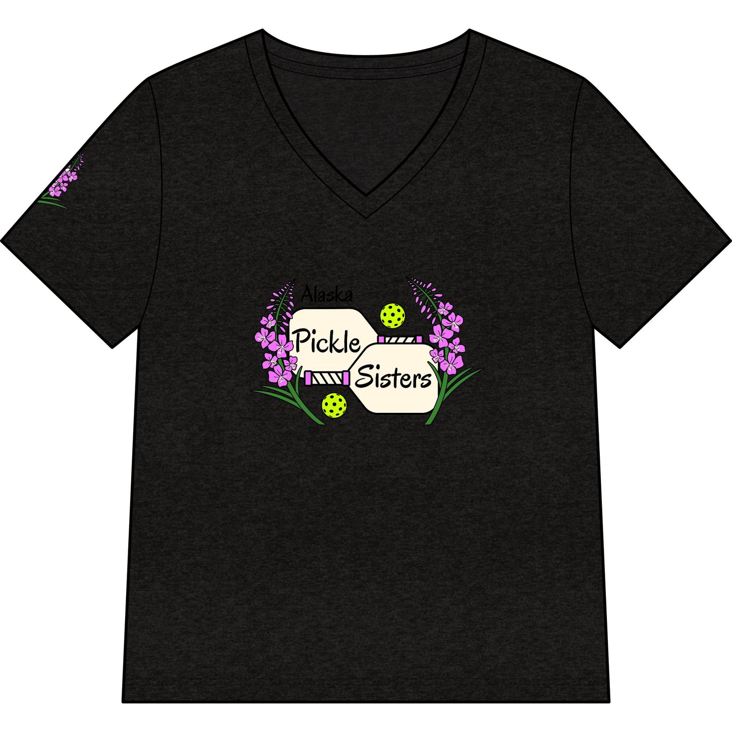 Pickle Sisters V-Neck Tee