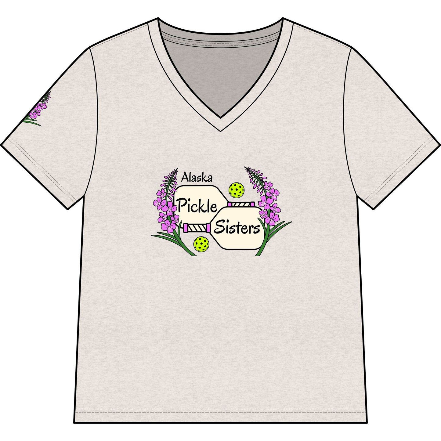Pickle Sisters V-Neck Tee