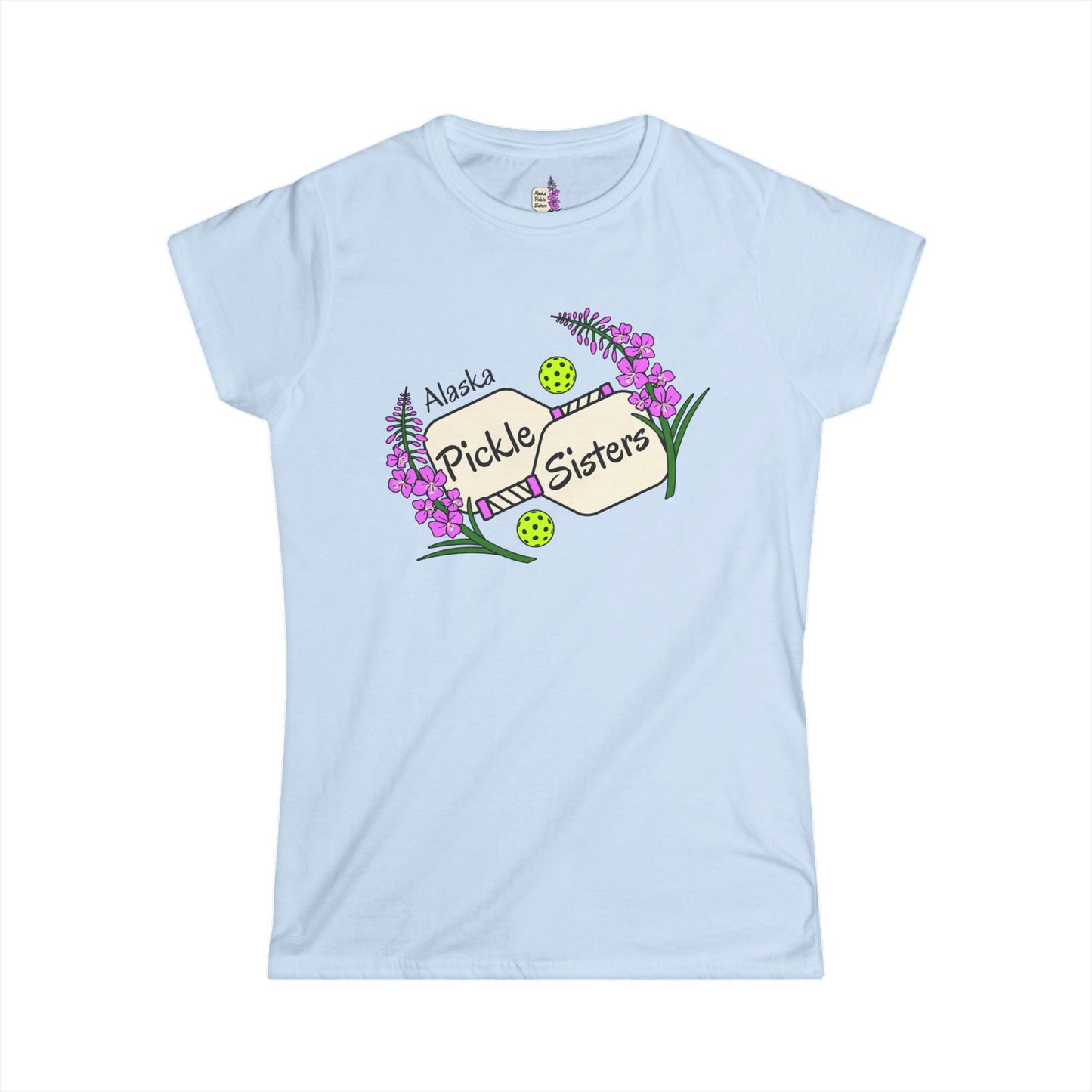Pickle Sisters T‑Shirt — Alaska Floral Pickleball Tee