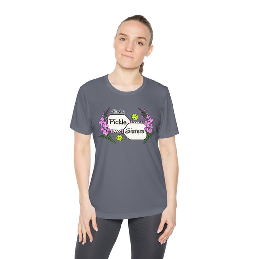 Ladies Pickleball Sister Tee — "Pickle Sisters" Floral Pickleball Shirt