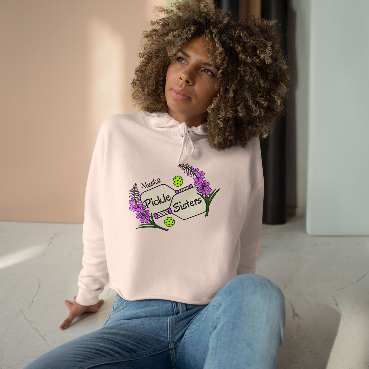 Pickle Sisters Crop Hoodie