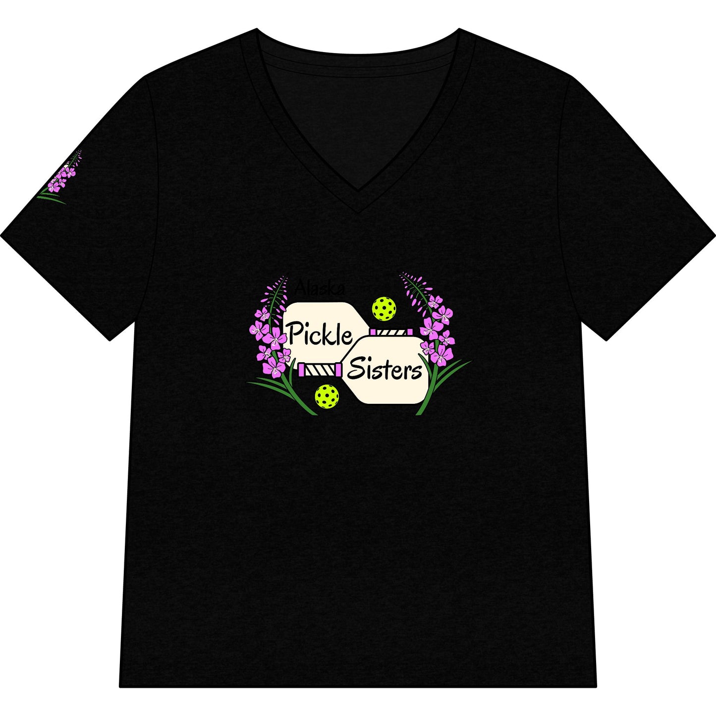Pickle Sisters V-Neck Tee