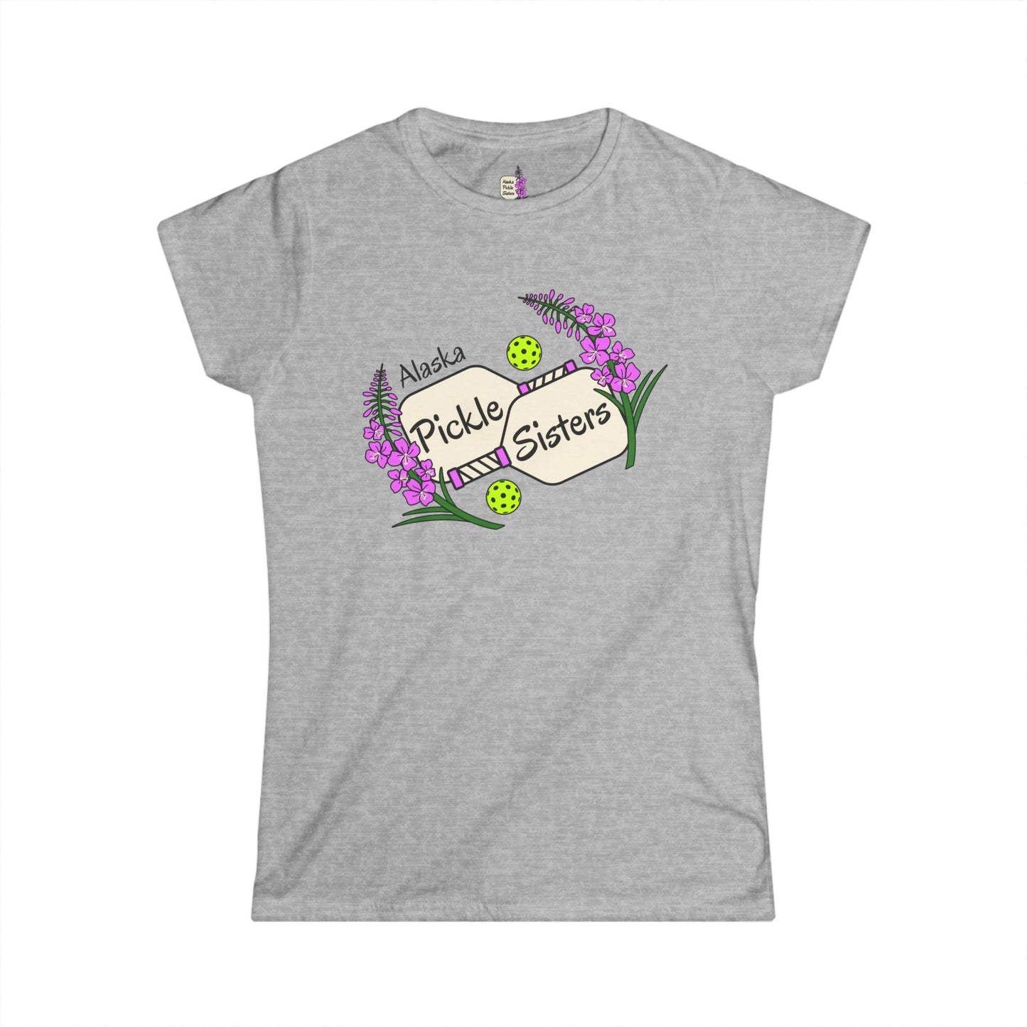 Pickle Sisters T‑Shirt — Alaska Floral Pickleball Tee
