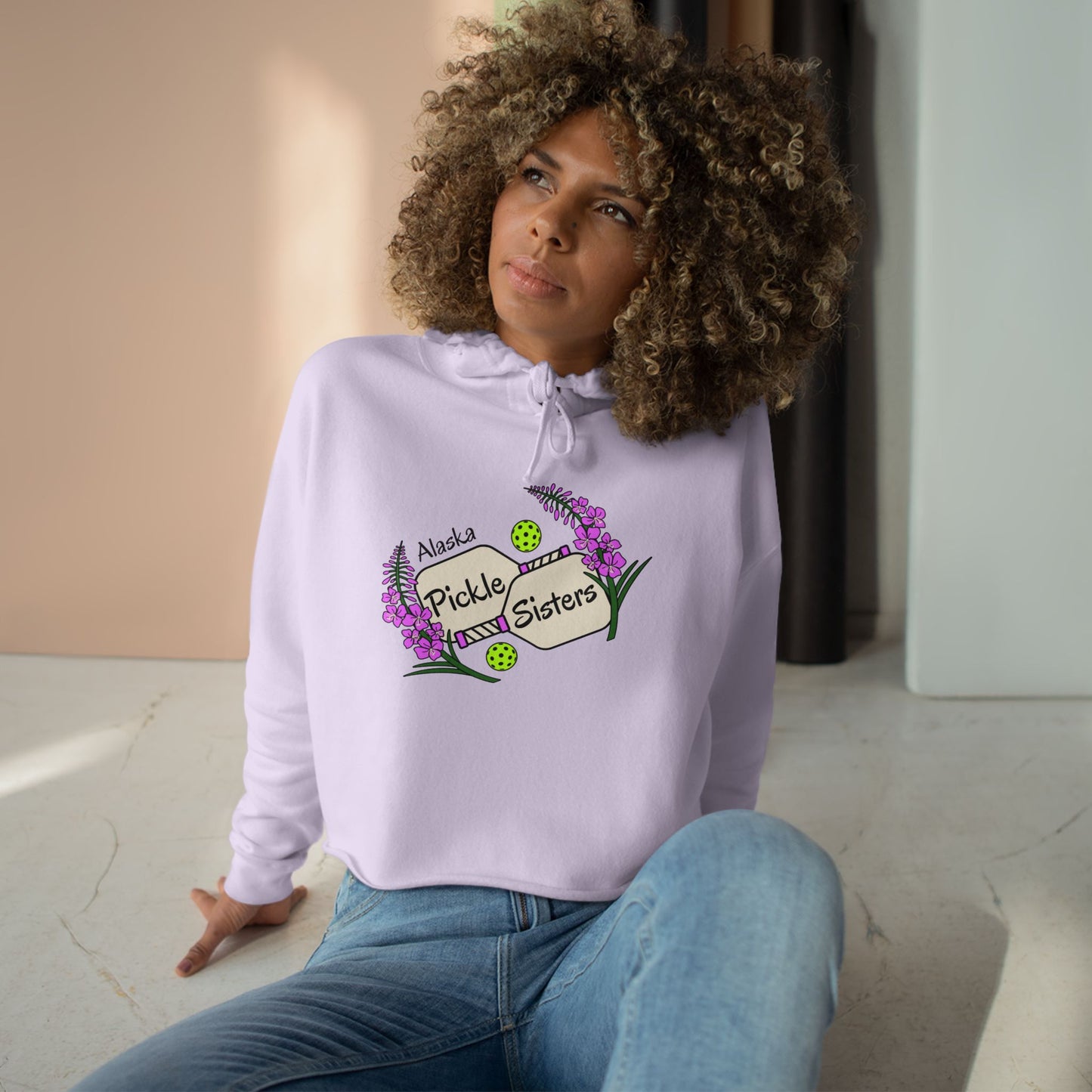 Pickle Sisters Crop Hoodie