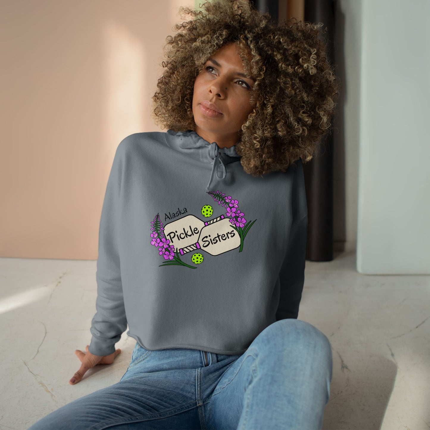 Pickle Sisters Crop Hoodie