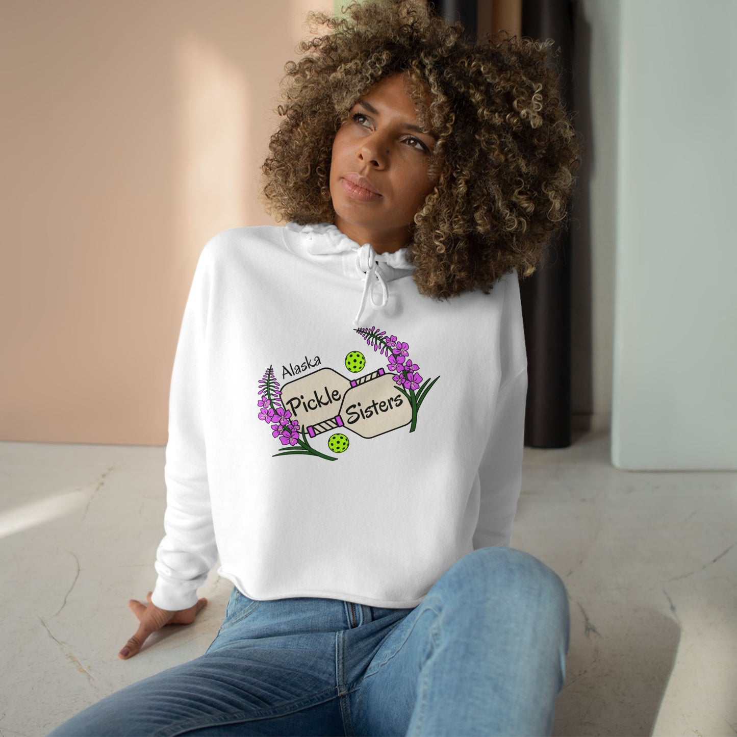 Pickle Sisters Crop Hoodie